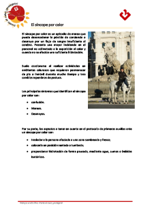 2.- Heat syncope